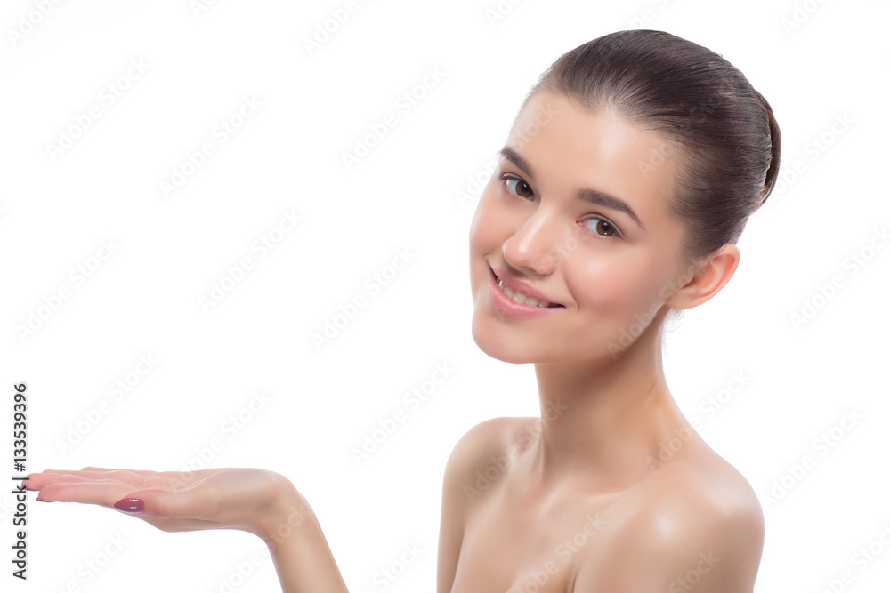 Portrait of beautiful woman after cosmetic procedures. Portrait of beautiful woman after cosmetic procedures.