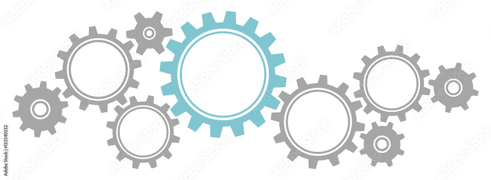 Gears Border Graphics Grey/Turquoise Gears Border Graphics Grey/Turquoise