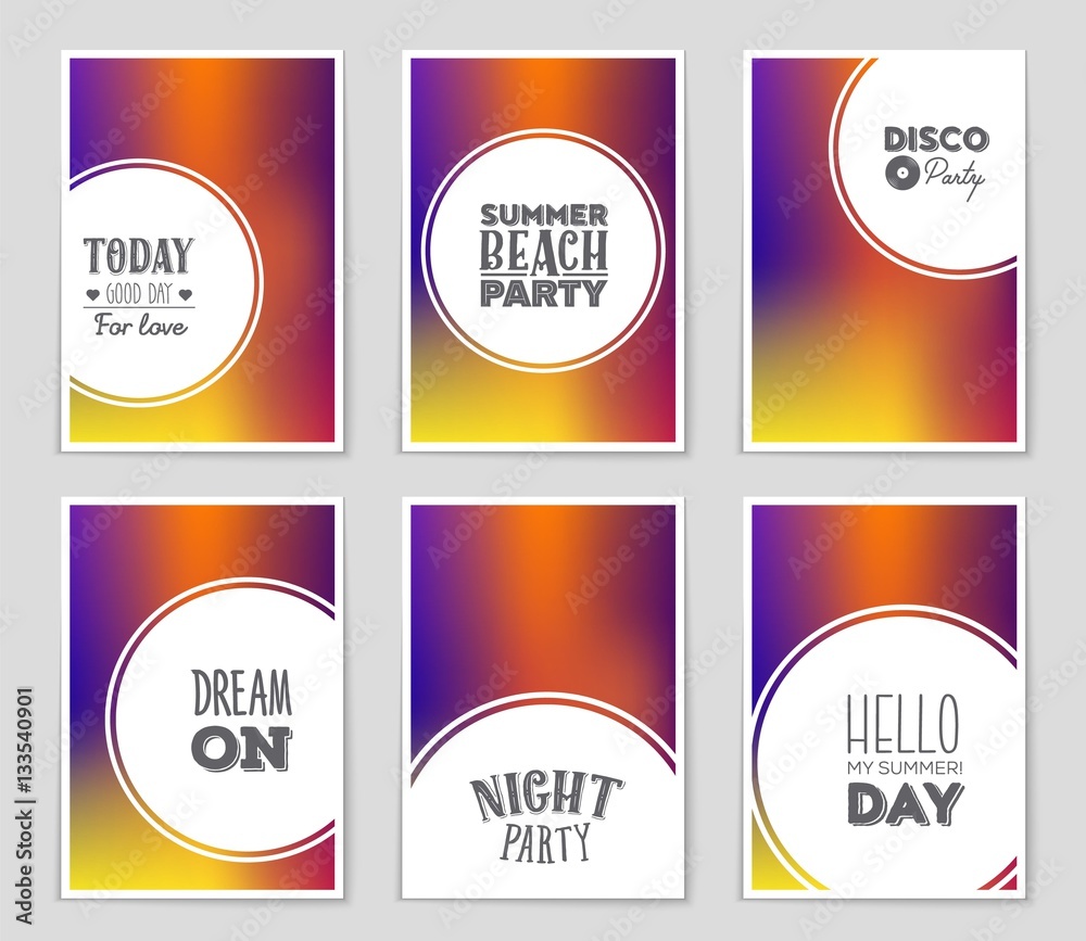 Fototapeta premium Abstract vector layout background set. For art template design, list, page, mockup brochure theme style, banner, idea, cover, booklet, print, flyer, book, blank, card, ad, sign, sheet,, a4.
