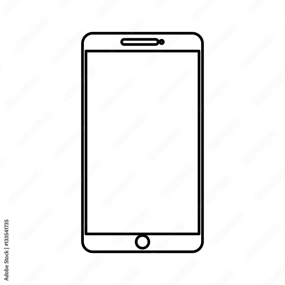 smartphone technology line icon vector illustration design smartphone technology line icon vector illustration design