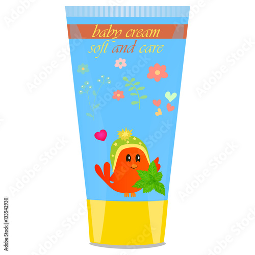 Baby cream tube with kids design