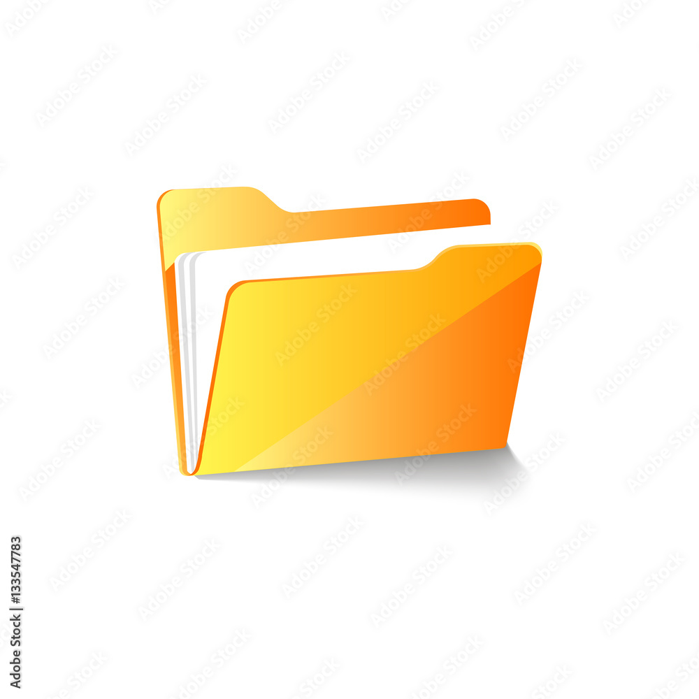 Yellow file folder icon vector illustrtation Yellow file folder icon vector illustrtation