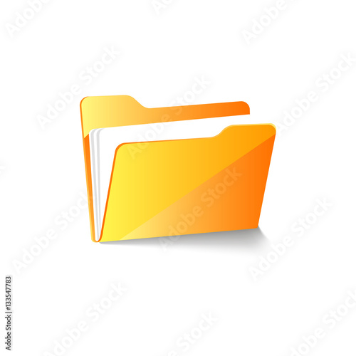 Yellow file folder icon vector illustrtation