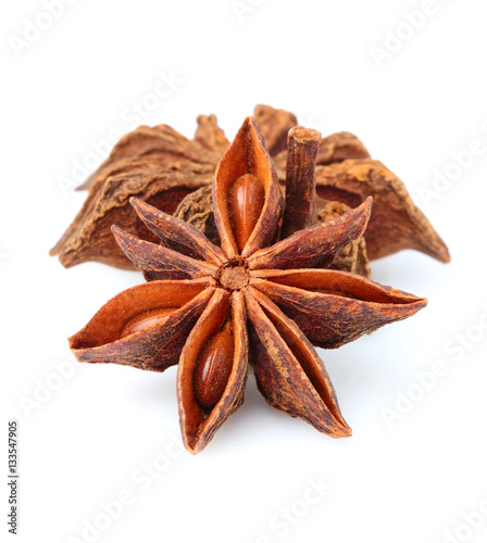 Star anise isolated close-up.