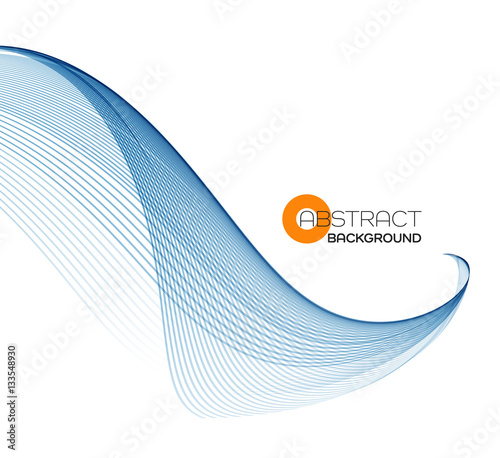 Abstract color wave design element