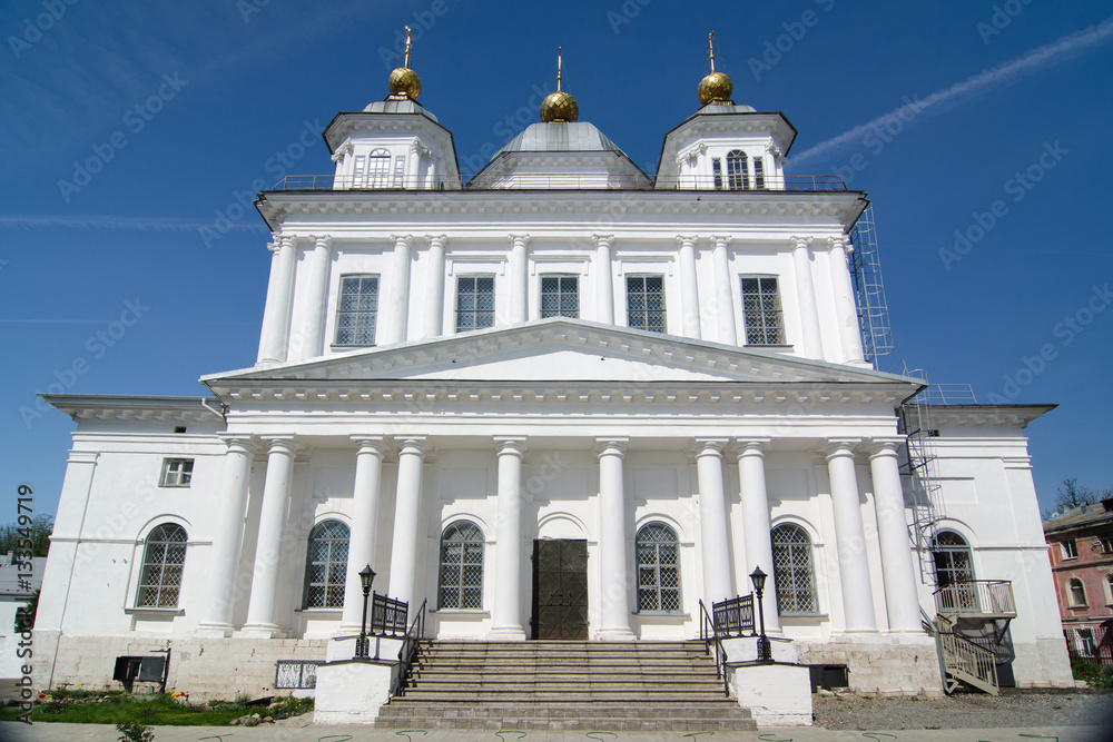 The Kazan women's monastery in Yaroslavl, Russia. Golden ring of Russia