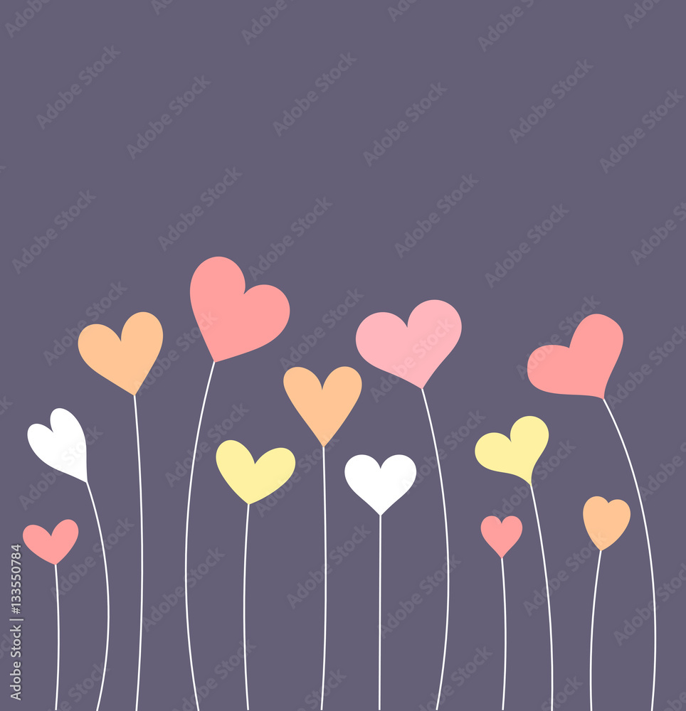Cute pastel hearts