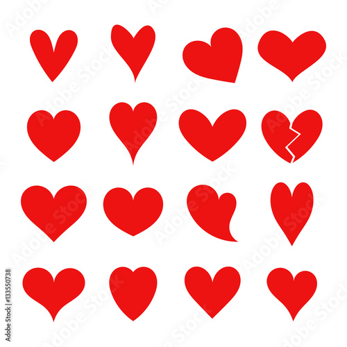 Red hearts collection