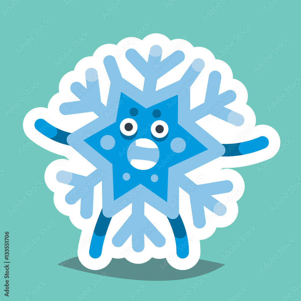 Emoticon Icon Happy New Year Snowflake