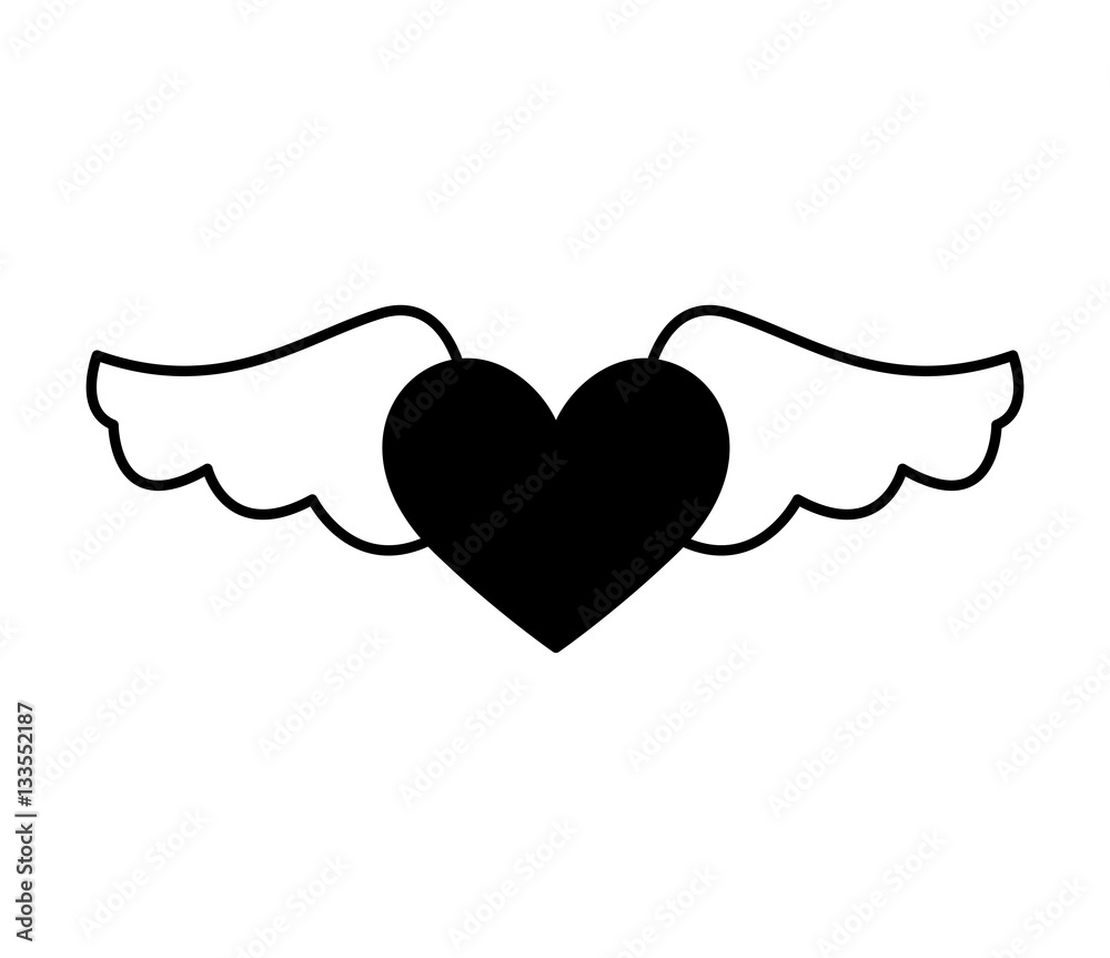 game heart with wings isolated icon vector illustration design game heart with wings isolated icon vector illustration design