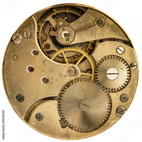 clockwork vintage mechanical watch, high resolution and detail