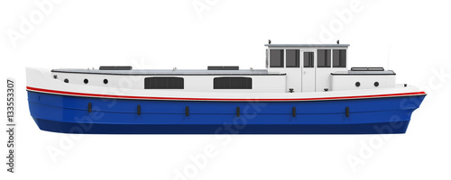 Obraz na płótnie River Boat Isolated