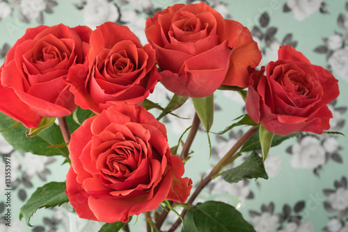 Close up of roses for Valentines Day.