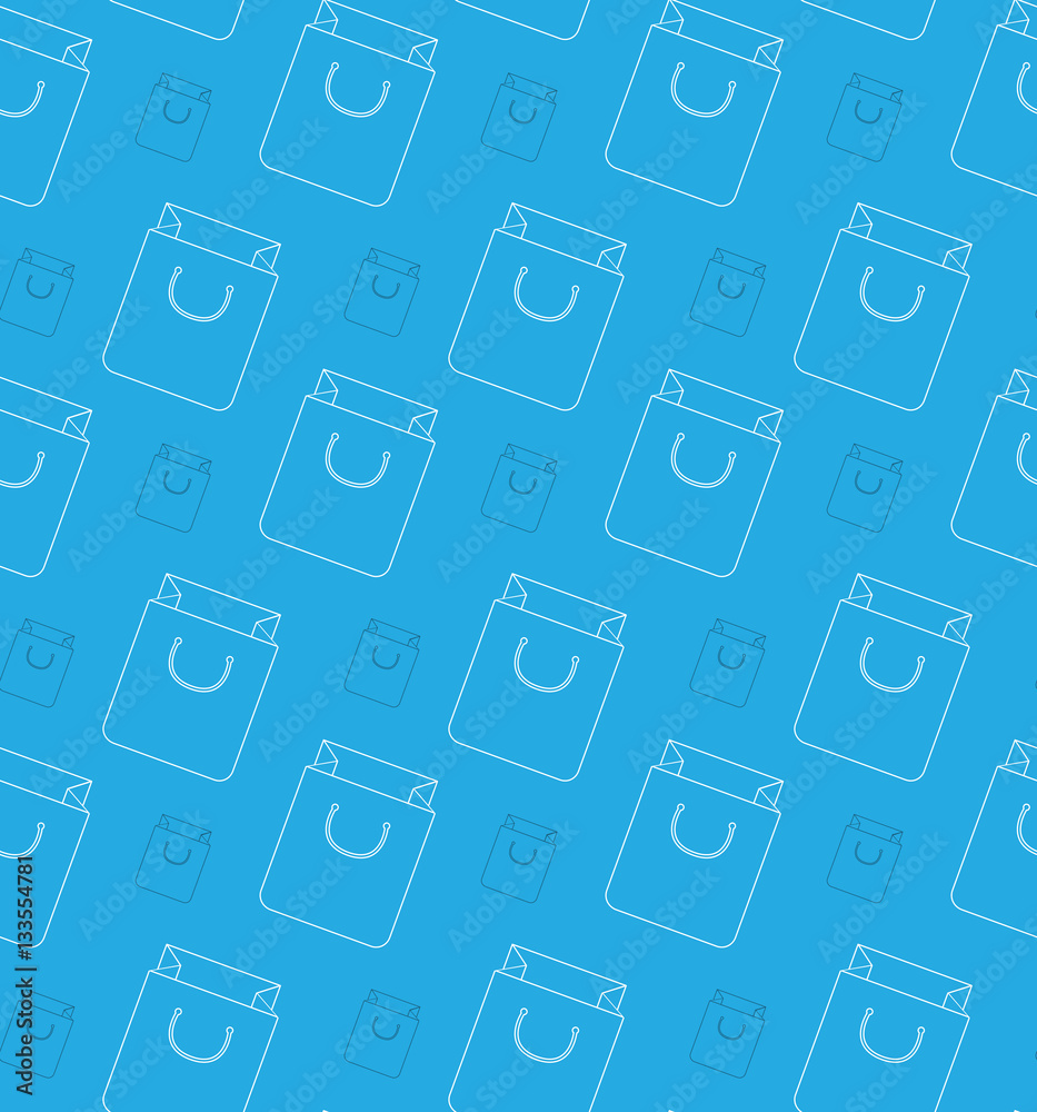 Flat thin linear basket seamless pattern for your website. Moder