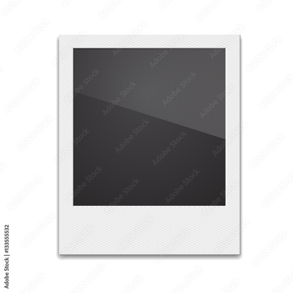 Retro Photo Frame Polaroid On White Background. Vector illustra Retro Photo Frame Polaroid On White Background. Vector illustra