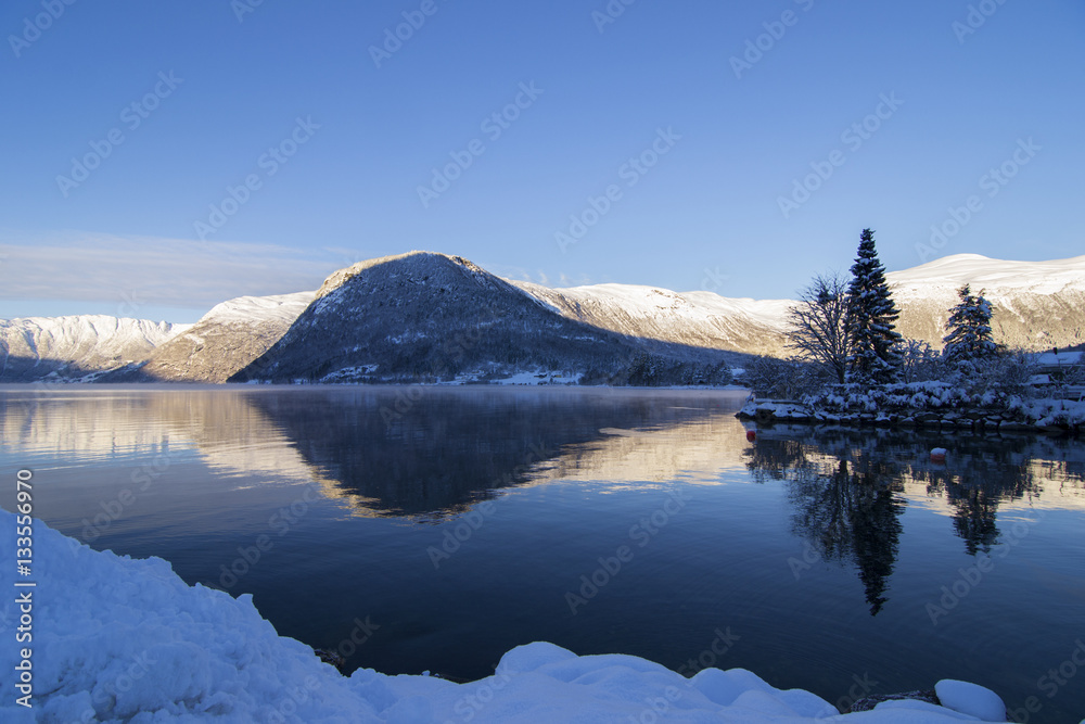 Europe's deepest lake in winter