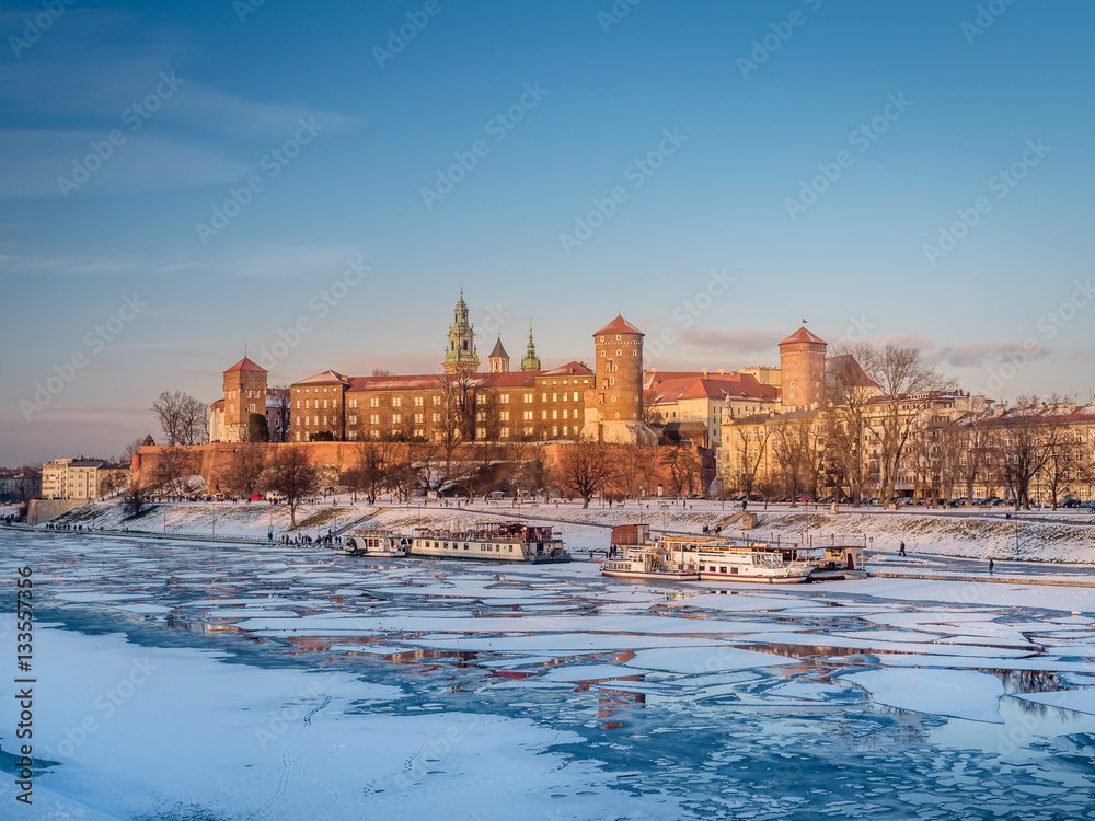 Wawel Castle in winter time
