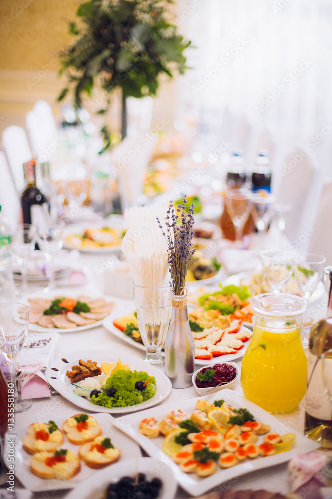 table set for wedding or another catered event dinner table set for wedding or another catered event dinner