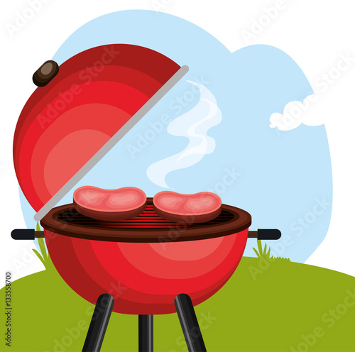 delicious barbecue food icon vector illustration design