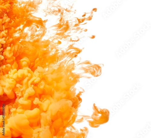 Splash of orange paint