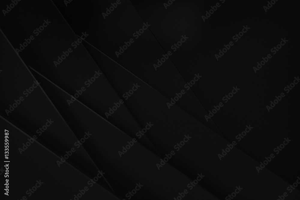 Obraz black stack weave paper material layer background 3d render