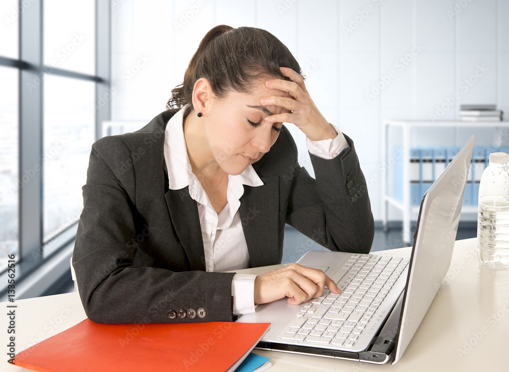 businesswoman wearing business suit working on laptop computer at modern office room businesswoman wearing business suit working on laptop computer at modern office room