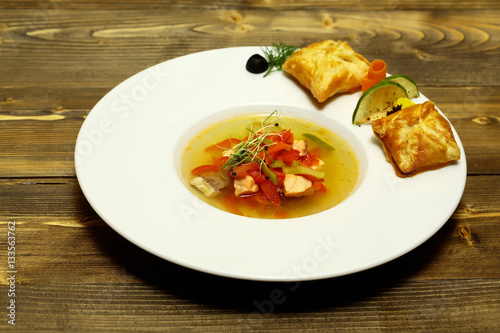 Fish soup with vegetables