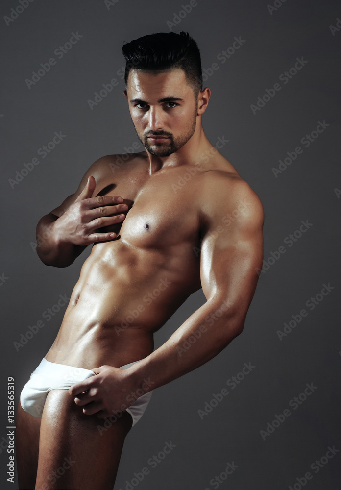 Fototapeta premium Handsome man or muscular macho