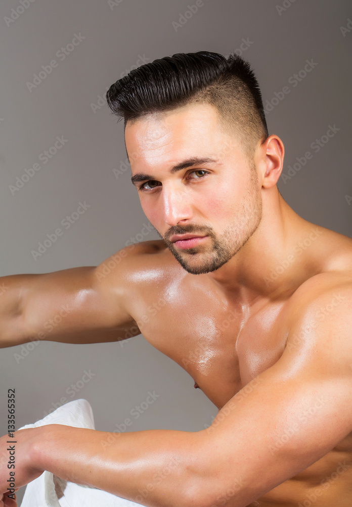 Handsome man or muscular macho Handsome man or muscular macho