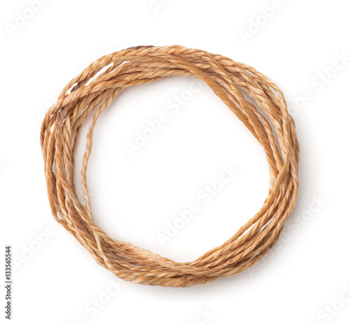 Top view of twine skein