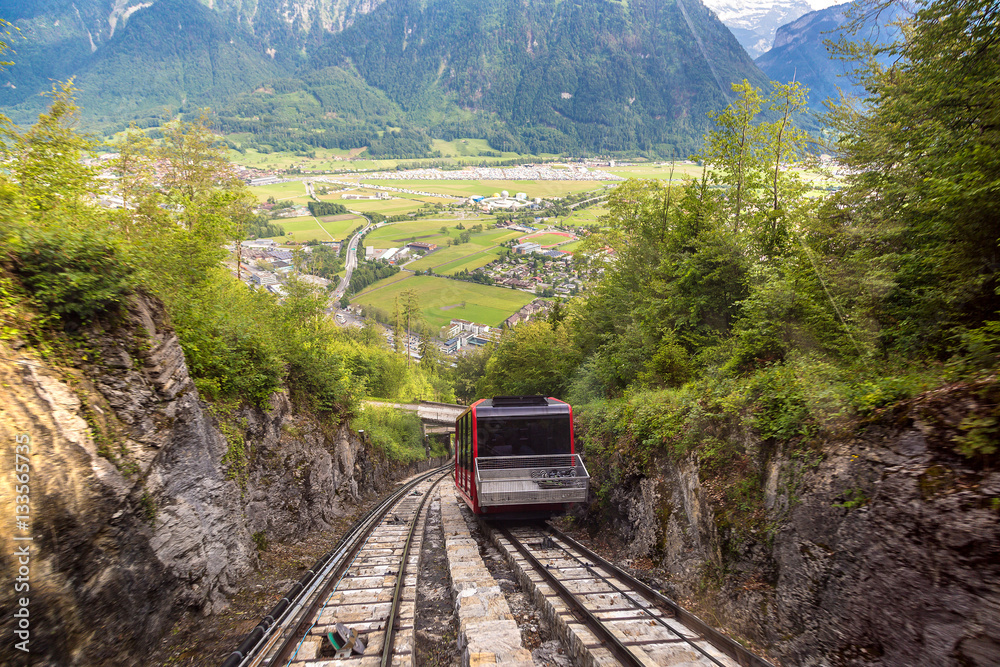 Funicular railway in Interlaken