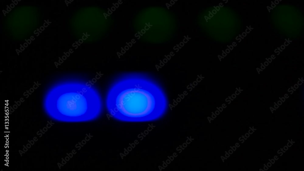 Synth Bass in The Dark With Glowing Lights