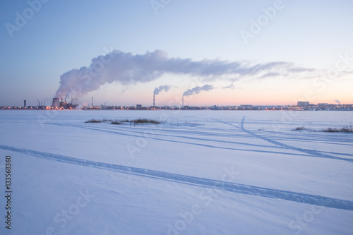 Izhevsk pond in winter