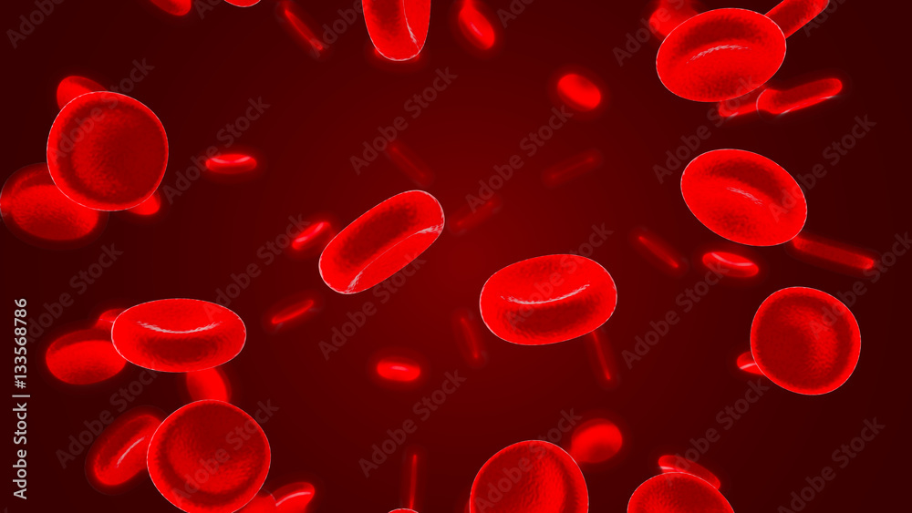 Red blood cells 3D render Red blood cells 3D render