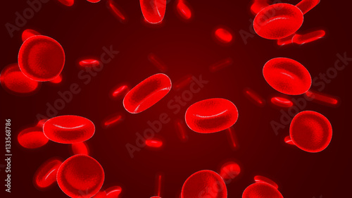 Red blood cells 3D render