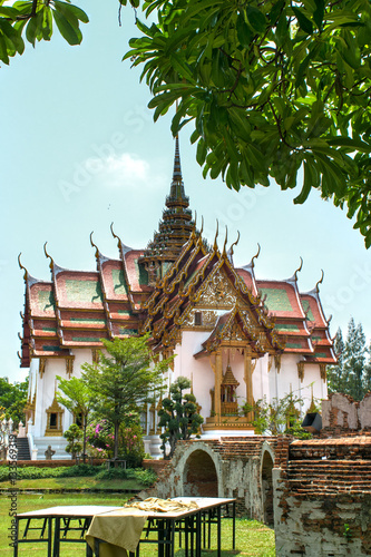 Architecture of Thailand. Royal Palace in the park.