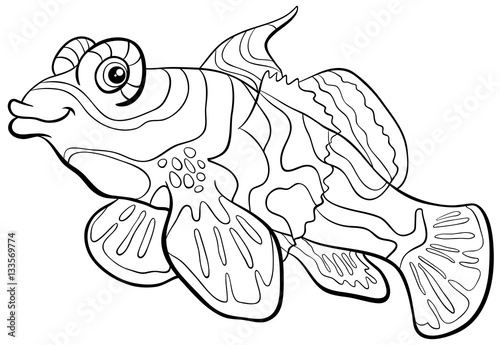 mandarin fish coloring page