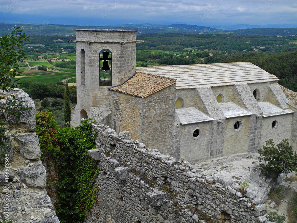 Old church and castle, Opede-Le-Vieux, France