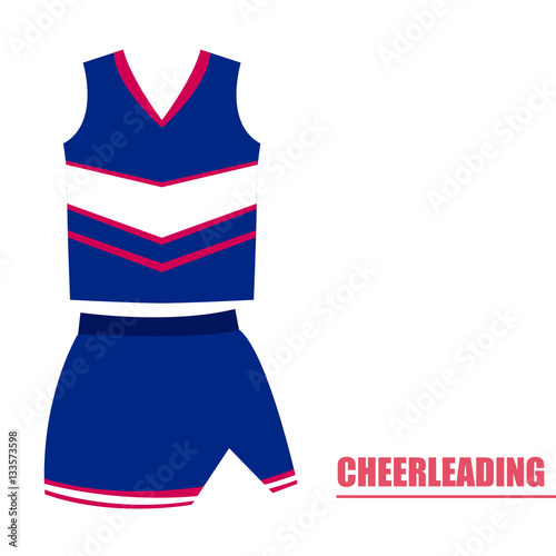 Isolated cheerleading uniform on a white background, Vector illustration