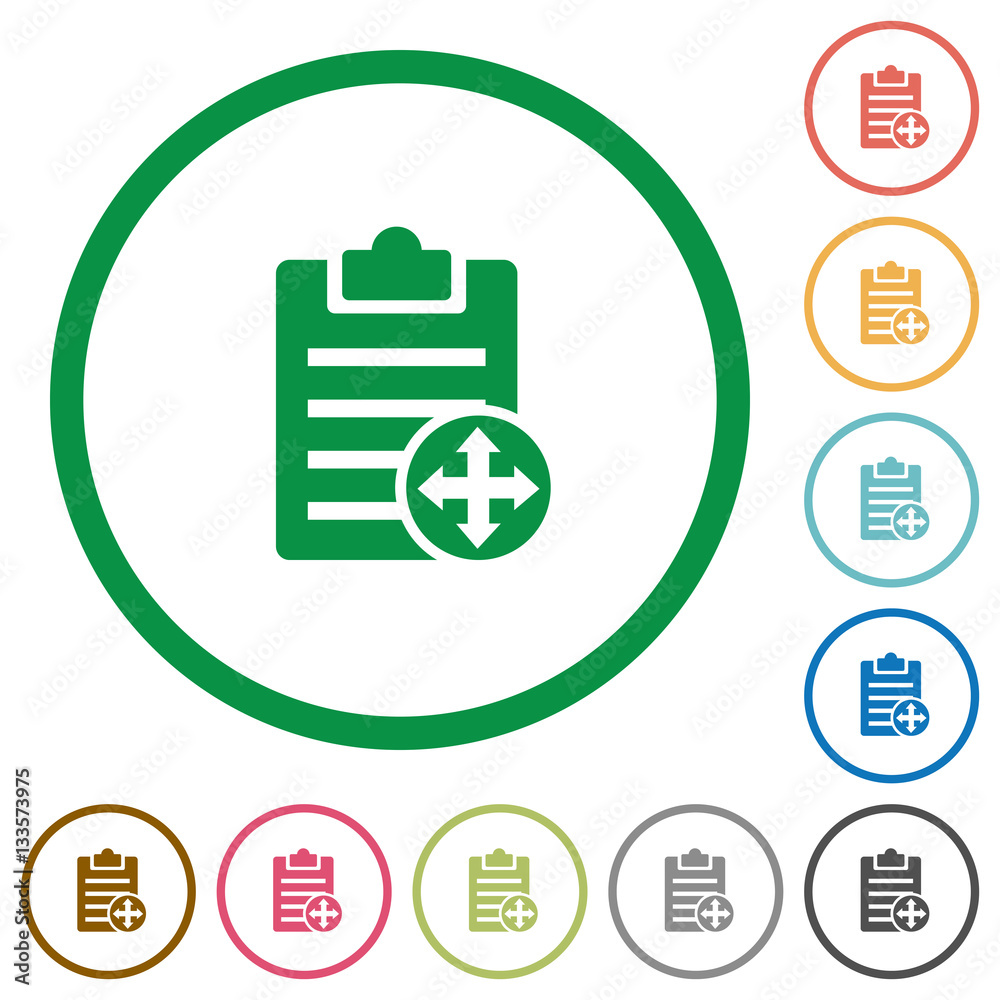 Move note flat icons with outlines Move note flat icons with outlines
