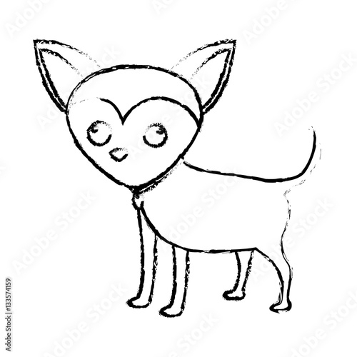 pedigree dog breed icon image sketch style vector illustration design 