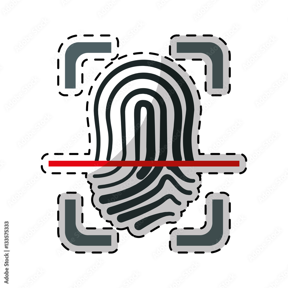 fingerprint security or safety related icons image sticker vector illustration design fingerprint security or safety related icons image sticker vector illustration design