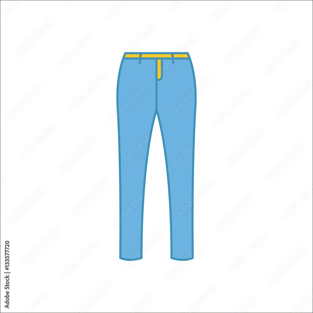 Suit trousers simple flat icon on background Suit trousers simple flat icon on background