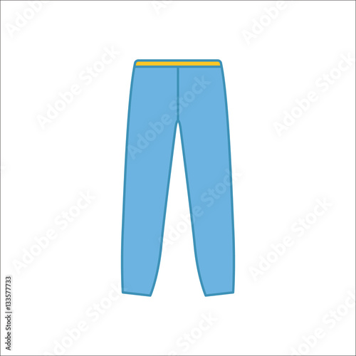 Joggers trousers or pants simple flat icon on background