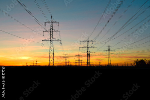 Powerplants in the sunrise