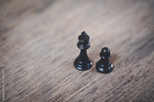 black pawn and black king