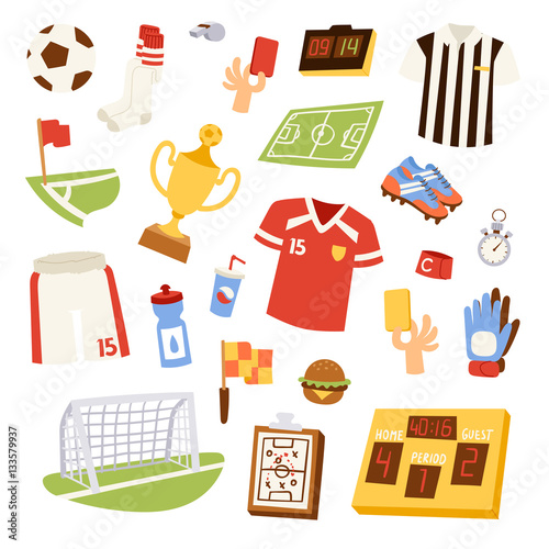 Euro soccer vector illustration.