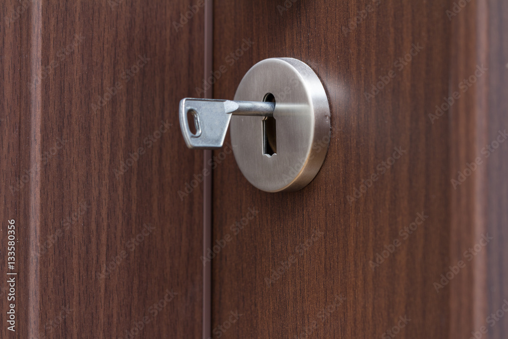 room key in keyhole room key in keyhole