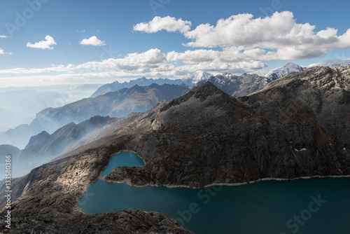 View of the Cordillera Blanca mountains, Peru.