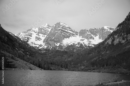 Maroon Bells Black and White